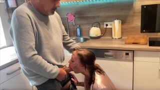 The old guy fucks German amateur in front of his wife