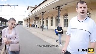 Hunter found a girl on the train station and fucked her for cash