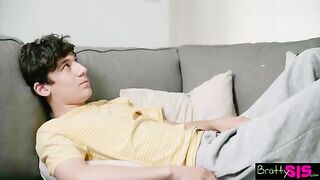 Guy wears panties of his step-sister and she wants them back