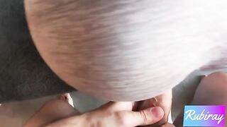 The best doggy style sex with a hot step sister doing yoga and finishing with a creampie
