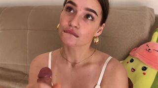A blowjob with a promise of gentleness turned into a passionate session