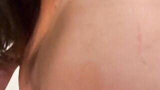 Brunette girl was caught by her stepbrother in the kitchen, things got steamy