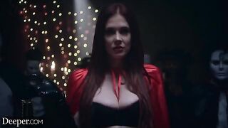Four young adults serve Mistress Maitland in a captivating scenario