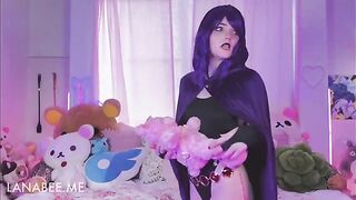 Raven found Starfire's toy and decided to play around with it