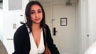 A girl is fucking with her friend in the hotel room accidentally