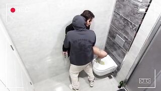 My wife gets fucked in the toilet of a disco club by her friend