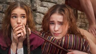 Hermione Granger tries to cast a new spell and gets fucked instead