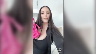 Busty brunette enjoys cheating on her husband in a hotel room