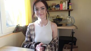 A nerdy girl showed her real face and became a real mistress