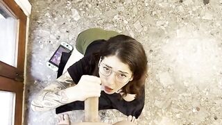 A gamer girl with a pretty face gets horny while playing and shows her skills