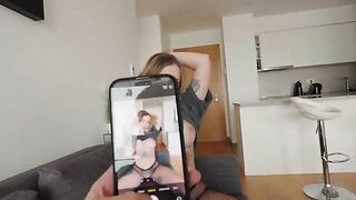 I gave my boyfriend a lesson with his best friend's impressive size!