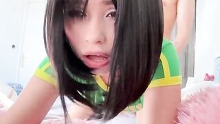 My stepsister asked me to cum in her face, a spicy scene