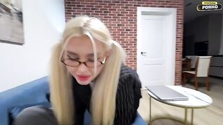 Fella fucked young student with cute face and nice ass