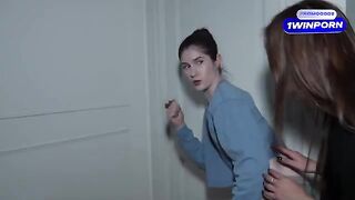 The curious step-sisters are spying on their step-parents and getting excited