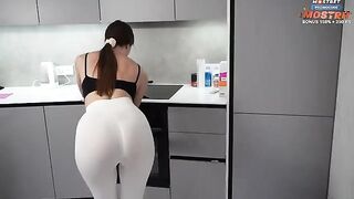 The cleaning lady polished the cock of a horny house owner