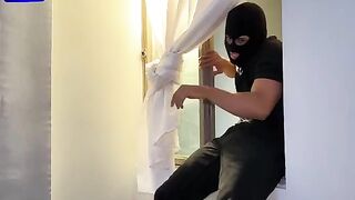 The burglar broke into the house of a hot Latina milf