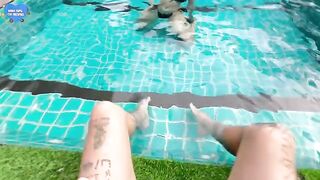 My girlfriend’s best friend fucked me in the pool, it was awesome!