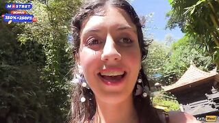 Public blowjob and cum walk by the waterfall, a daring feat!