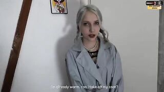 A random girl frightened me, but it turned out to be a nymph and I fucked her