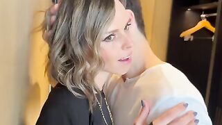 A woman was fucked by two cocks and got her pussy full of cum