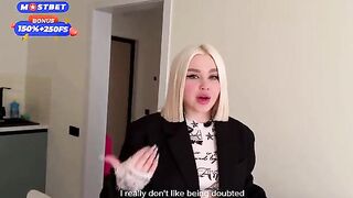 The disgruntled neighbor gets fucked by the hot blonde in a steamy scene