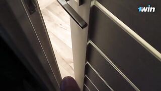 I spied on my stepsister, she saw me and gave me a blowjob
