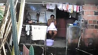 The black girl did not know about the hidden phone camera