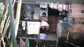 The black girl did not know about the hidden phone camera