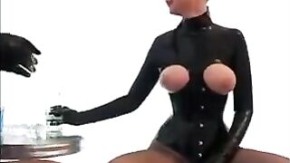 Lesbians wearing latex wanted to fuck each other very badly
