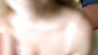 A glasses-wearing girl has sex at her home