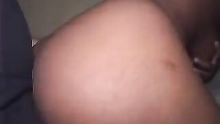 A black guy with a big dick has sex with a girl with big natural tits
