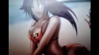 A cute girl rubs her wet pussy with a finger, and a guy assists her