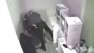 The camera with a hidden recorder has captured sex in the office