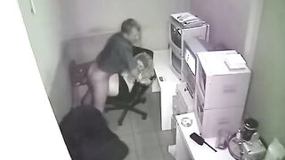 The camera with a hidden recorder has captured sex in the office
