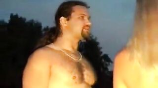 A group of Russian girls are having fun on a wild Ibiza party