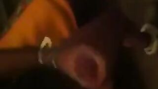 The guy masturbates in front of the mirror, capturing every moment