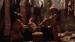 Fucked in a fairy tale by two guys with red skin