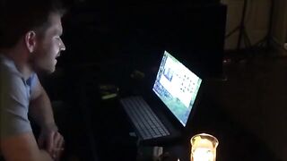 A wife got a little excited and started to pounce on her husband
