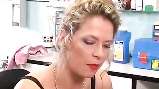 Maven fucks herself in the front seat with her clit piercing