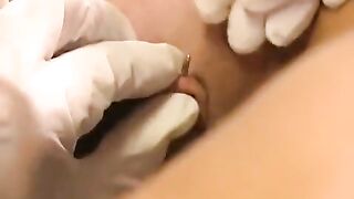 Maven fucks herself in the front seat with her clit piercing