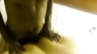 A fat woman lay down between two guys with a big ass