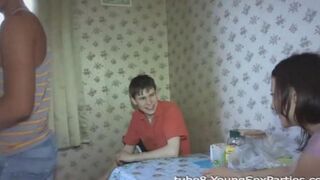 Group sex of swingers right in their own home