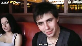 A group of Russian pick-up guys screwed a girl in the cafe's toilet