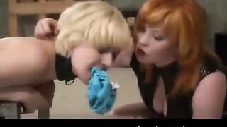 Lesbian beauties have fun with each other using BDSM methods