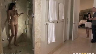 Johnny Sins roughly fucked a girl in the bedroom with his legendary stamina and massive endowment