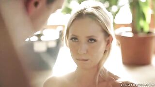 A thin wife gently rides her husband on horseback, showcasing Kiara Lord’s sensual charm
