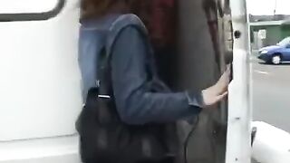 A hot black girl is fucked by a group of guys in an interracial threesome