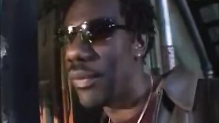 Thick black guy penetrates his girl's ass with his big dick