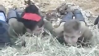 The boy brought the girl to the barn and fucked her
