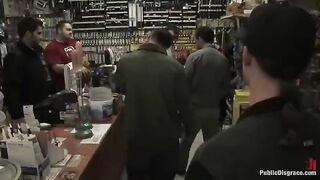 A girl was fucked hard in a store, and it was all caught on camera